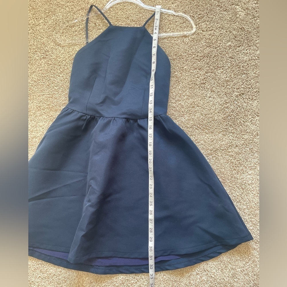 Tobi Blue Mini Dress size small backless party dress bridesmaid cocktail - Picture 5 of 6